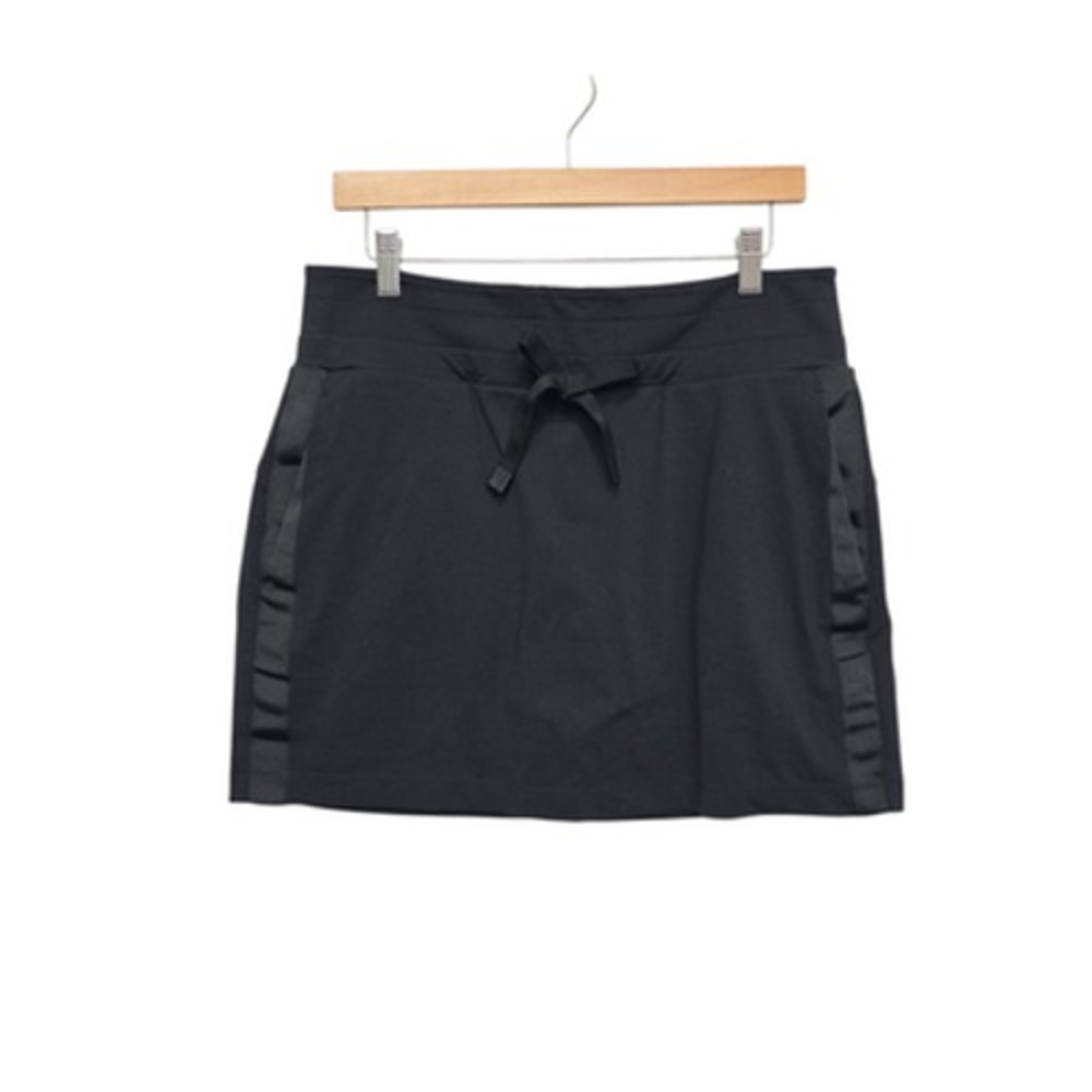 Athleta Skirt Womens‎ Medium Black Athletic Pull On Drawstring Casual Activewear